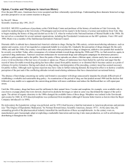 Opium, Cocaine and Marijuana in American History