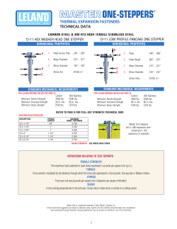 technical data - Leland Industries