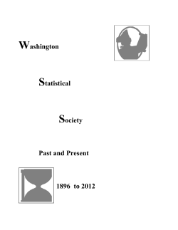 The Complete History - Washington Statistical Society