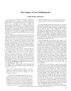 The Legacy of Leta Hollingworth