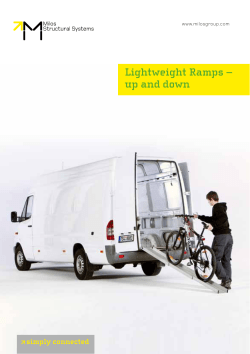 Lightweight Ramps &ndash; up and down
