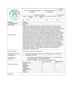 Course name: MCE 440 Descriptive Geometry II Department