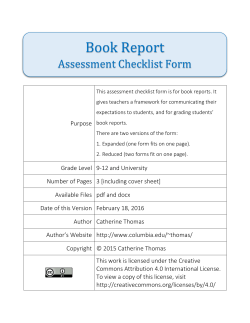 Book Report - Columbia University