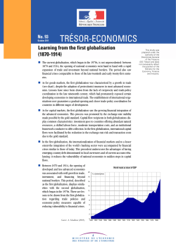 Learning from the first globalisation (1870-1914)