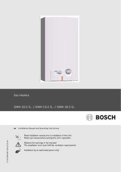 GWH 10-2 G.. / GWH 13-2 G.. / GWH 16-2 G..