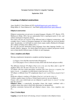 Abstract - EUROPEAN SUMMER SCHOOL IN LINGUISTIC