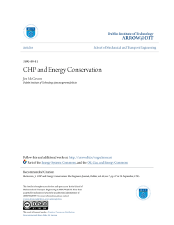 CHP and Energy Conservation