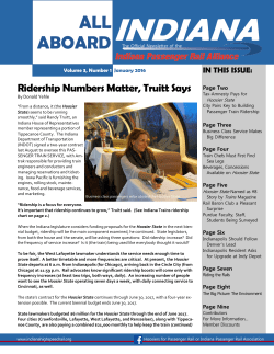 all aboard - Indiana High Speed Rail Association