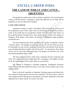 the land of wheat and cattle &ndash; argentina