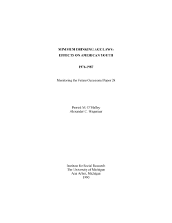 Minimum Drinking Age Laws: Effects On American Youth