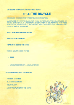 TITLE:THE BICYCLE - Harper Collins Australia