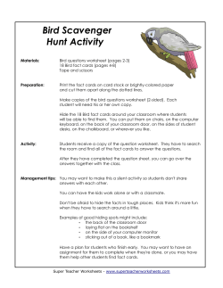 Bird Scavenger Hunt Activity