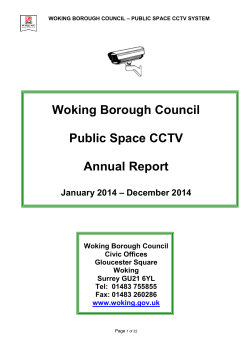 Location of Cameras - Woking Borough Council