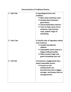 Characteristics of Traditional Stories Two Column