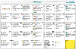 Independent Living Calendar - The Reserve