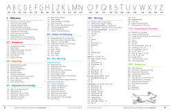 1 - Welcome 21 - Readiness 33 - Drawing 47