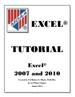 EXCEL TUTORIAL