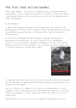 The Plot that Killed Gandhi
