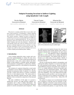 Subpixel Scanning Invariant to Indirect Lighting Using Quadratic
