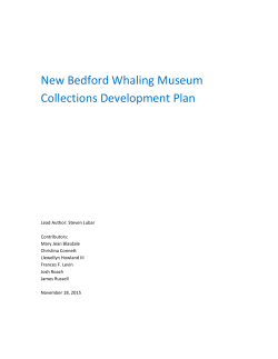 New Bedford Whaling Museum Collections Development Plan