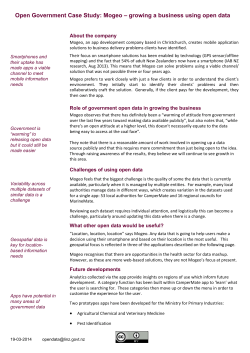 Open Government Case Study: Mogeo &ndash; growing a