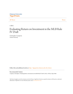 Evaluating Return on Investment in the MLB Rule IV Draft
