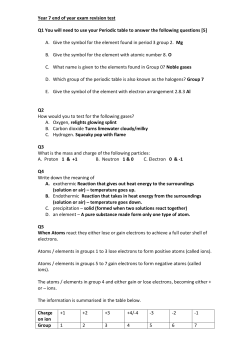 Year 7 end of year exam revision test Q1 You will need to use your