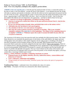 Preface to &ldquo;Leaves of Grass,&rdquo; 1855&mdash;by Walt Whitman Style&mdash;Free