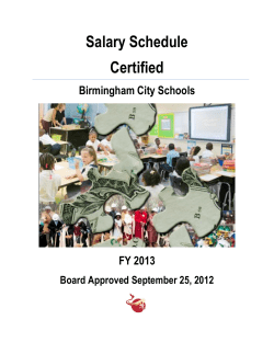 Salary Schedule Certified