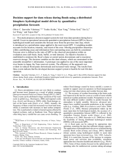 Decision support for dam release during floods using a distributed