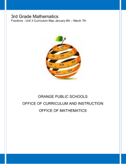 3rd Grade Mathematics - Orange Public Schools