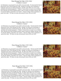 Pieter Bruegel the Elder (15251569) &ldquo;Children`s Games&rdquo; Pieter