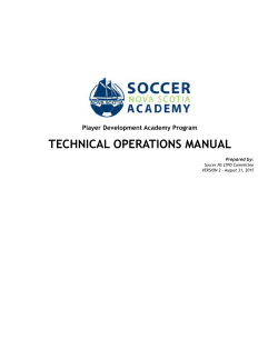 Soccer Nova Scotia U12A Operational Manual
