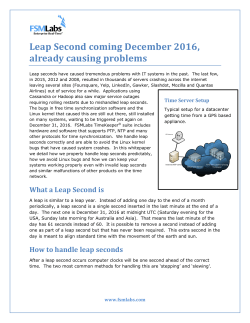 Leap Second coming December 2016, already causing