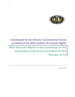 NGO Alternate Report to the Committee on the Elimination of Racial