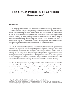 The OECD Principles of Corporate Governance - E