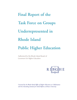 Task Force - Rhode Island Board of Governors for Higher Education