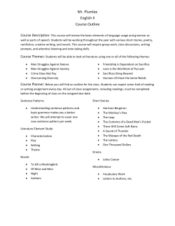 Course Outline - Flora Schools