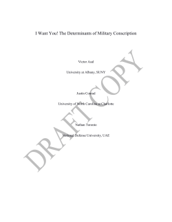 I Want You! The Determinants of Military Conscription