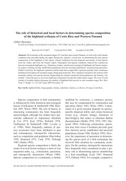 The role of historical and local factors in determining species