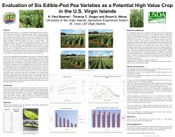 Evaluation of Six Edible-Pod Pea Varieties as a Potential High