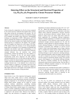Sintering Effect on the Structural and Electrical Properties of Li0