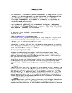 guyed tower installation tips