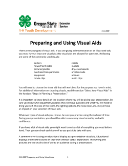 Preparing and Using Visual Aids - Oregon 4-H