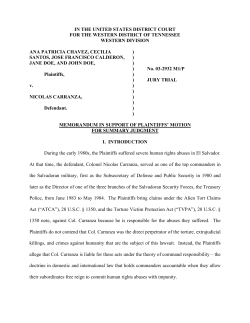 Memorandum in Support of Plaintiff`s Motion for Partial Summary Jud
