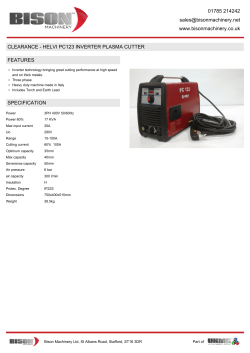 HELVI PC123 INVERTER PLASMA CUTTER