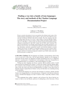 Finding a way into a family of tone languages: The story and