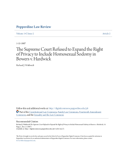 The Supreme Court Refused to Expand the Right of Privacy to