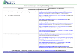Practical resources supporting the new Biology A levels in Wales