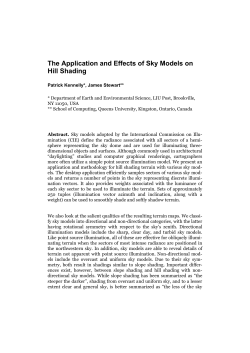 The Application and Effects of Sky Models on Hill Shading